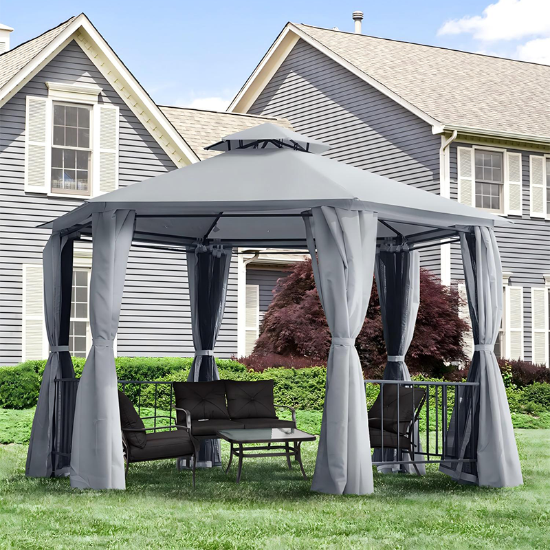 Mirador de doble nivel antigranizo con protección solar impermeable XF-201