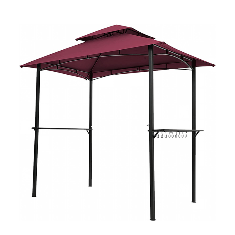 Parrilla superior con dosel de nivel, mirador, patio al aire libre, mirador para barbacoa, refugio con estructura de acero resistente