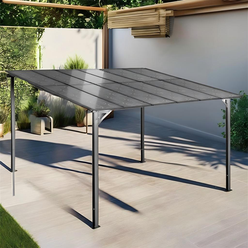 Toldo retráctil de acero para exteriores, duradero y fácil de montar, mirador de jardín de lujo